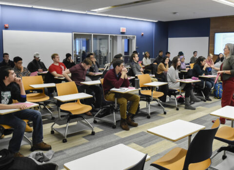 Posvar Hall, 1st class after remodel, 2018, January 8.  20180108